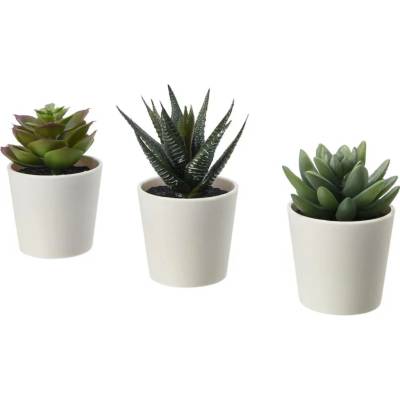 Ikea Umělá rostlina v květináč Sukulenty 3 ks, 12 cm