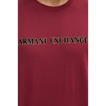 Giorgio Armani Памучна тениска Armani Exchange в бордо с принт XM000127 AF10356 (XM000127.AF10356)