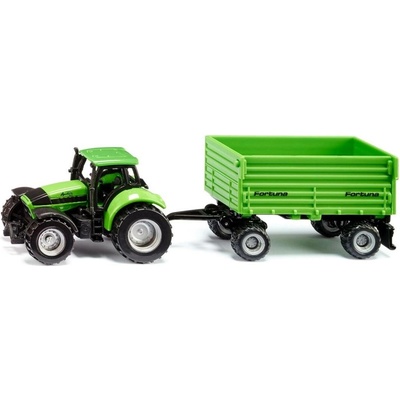 Siku 1606 traktor Deutz-fahr s přívěsem Fortuna 17 cm