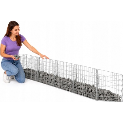 zahrada-XL Gabionový koš pozinkovaná ocel 300 x 30 x 50 cm
