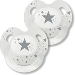 Baby-Nova Силиконова залъгалка Baby Nova Slimeline 2 - 2 броя, бяла (25245) - baby