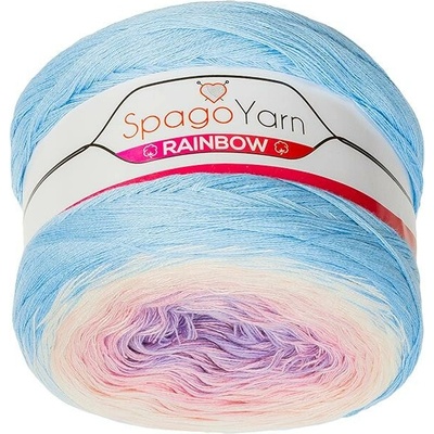 BELLATEX SpagoYarn Rainbow 250 g - 13 fialová, růžová, modrá