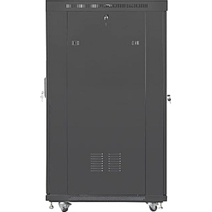 Lanberg rack cabinet 19" free-standing 22U/800x1000 (flat pack) with mesh door lcd black v2 (FF01-8022-23BL) - gtcomputers