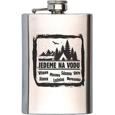 Nerezová placatka Jdeme na vodu 200 ml