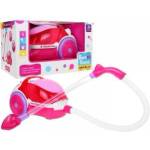 DWM Pink Vacuum Cleaner for Kids 3+ Light Sound Effects + Push Function + Styrofoam Balls