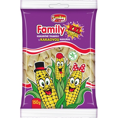 Family Kukuřičné trubičky XXL kakao 150 g