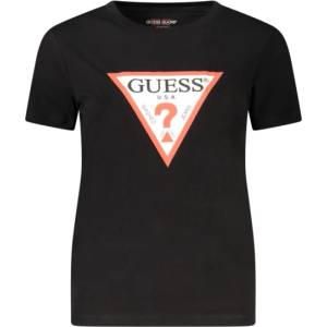 Guess jeans Дамска тениска с къс ръкав jeans guess, Размер xs, Цвят Черен (w4yi04j1314_nejblk)