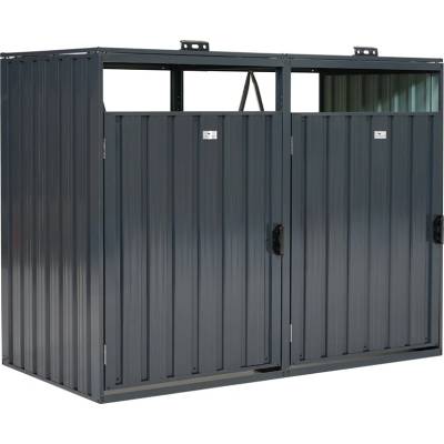 CoverTech Корпус за 2 кофи за боклук от 120 л или 240 л Alabama CoverTech антрацит (CT073)