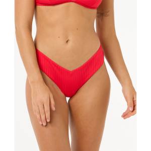 Rip Curl Premium Surf Skimpy Hipster долнище на бански костюм хибискус червено