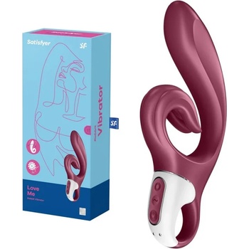 Image 1 of Вибратор с извит клитор стимулатор, 22см. - Love Me Red (SATISFY417)