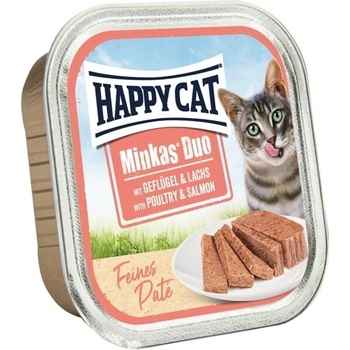 Happy Cat Minkas Duo Hydina & Losos 12 x 100 g