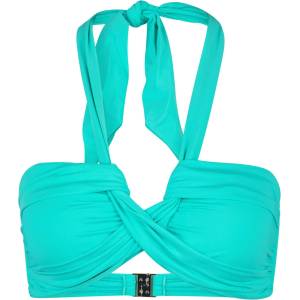 Seafolly Дамско бикини горнище Seafolly Women's Collective Halter Bandeau Bikini top - AquaticBlu - размер 32 (EU) (150-2106-0811)