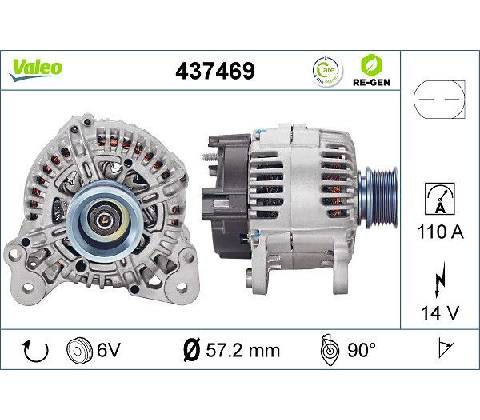 Alternátor VALEO 437469