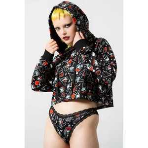 KILLSTAR Дамски суитшърт KILLSTAR - Gnomies Cropped - Черен - KSRA004634