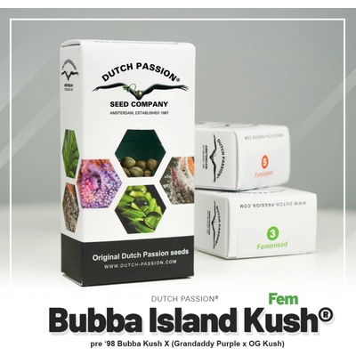 Dutch Passion Bubba Island Kush semena neobsahují THC 3 ks