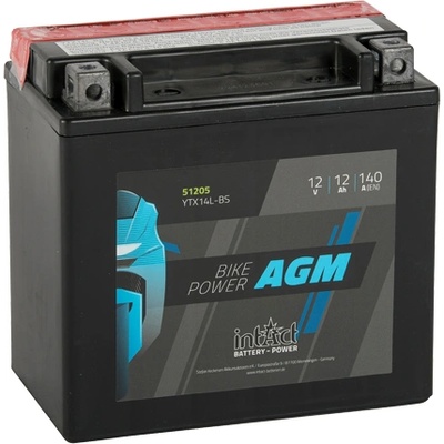 Мото акумулатор intAct Bike-Power AGM YTX14L-BS 12Ah R+ (51205)