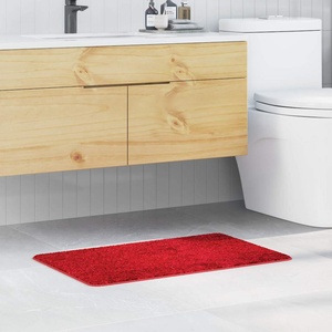 vidaXL Килимче за баня с антихлъзгаща повърхност Червено 50 x 80 cm ПП (4019828)