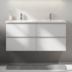 Bath Deluxe Шкаф за баня с мивка helsinki 120 см бял (setbt0185)