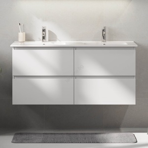 Bath Deluxe Шкаф за баня с мивка helsinki 120 см бял (setbt0185)