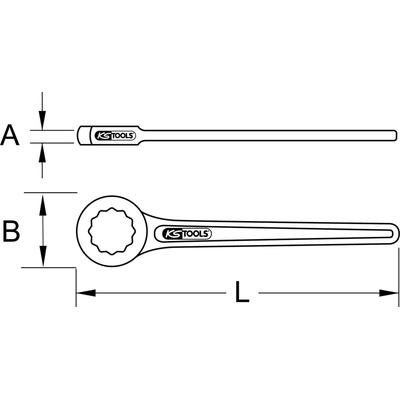 KS Tools jednostranný uzavřený klíč15 mm 963.7528