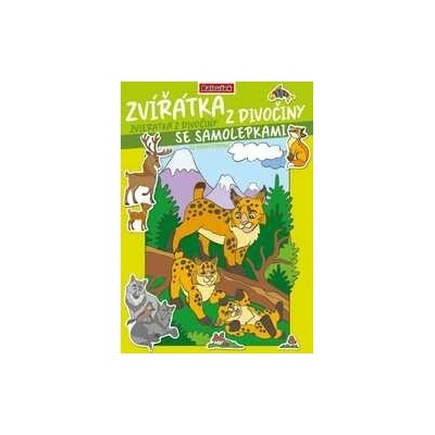 Omaľovánka A4 so samolepkami Zvieratká z lesa