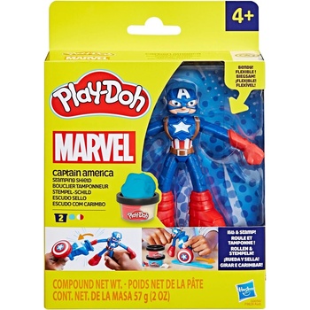 Hasbro Комплект с моделин Play-Doh Marvel - Captain America (F9829)
