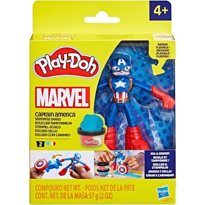 Hasbro Комплект с моделин Play-Doh Marvel - Captain America (F9829)