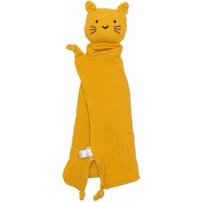 New Baby mušelínový zaspávač Cat mustard