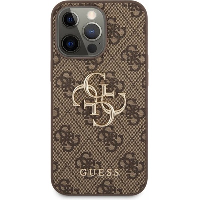 Guess PU 4G Metal Logo Apple iPhone 13 Pro Max, hnedé
