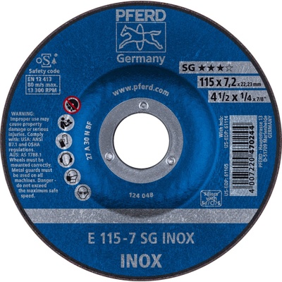 Pferd Brúsny kotúč 115 x 7,2 x 22,23 mm 4007220470244