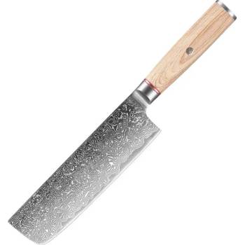 Nakiri damaškový nůž White & silvery 7"