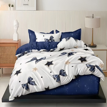 EmonaMall Двулицево спално бельо с ластик EmonaMall, 6 части - Модел S19069 (S19069-12000e)