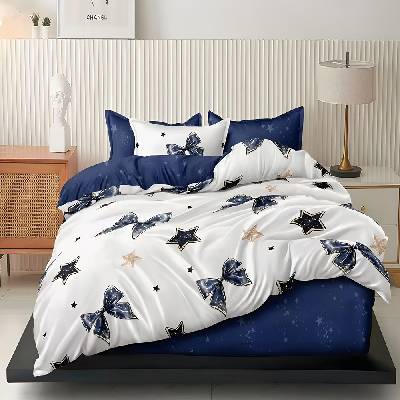 EmonaMall Двулицево спално бельо с ластик EmonaMall, 6 части - Модел S19069 (S19069-12000e)