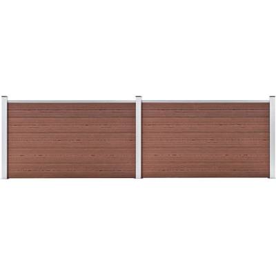 OMAXI Zahradní plot WPC 353 x 106 cm hnědý 908908
