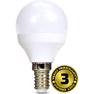 Solight LED žiarovka , miniglobe, 6W, E14, 4000K, 510lm, biele prevedenie