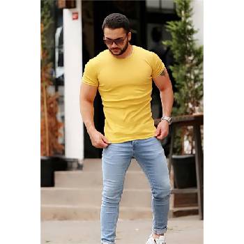 Madmext Мъжка тениска 4077 - Жълта 286071 (286071_Жълт)