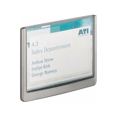 Informačná tabuľka, 149x105,5 mm, DURABLE CLICK SIGN, sivá