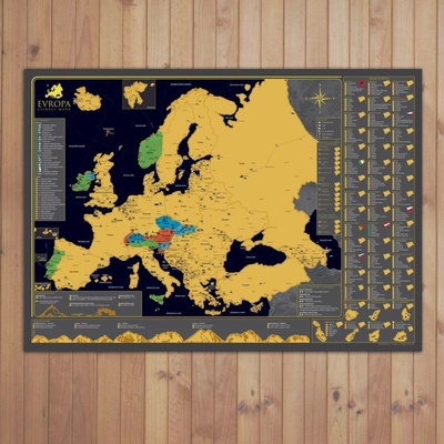 Stieracia mapa Európy - česká verzia