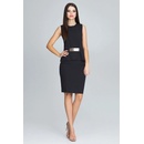 Figl dámský set top se zlatým pruhem + sukně black