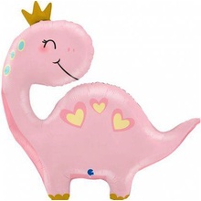 GRABO Dinosaur ružový 28" 71 cm fóliový balónik nafukovací