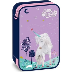 Ars Una Ученически несесер с един цип на две нива Ars Una Unicorn (5448)