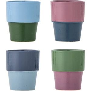 Bloomingville Глинени чаши в комплект 4 бр. за капучино 150 ml Ewan - Bloomingville (82063560)