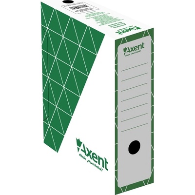 Архивна кутия картон Axent 350x255x100 mm Зелен (1304063-03-1732-04-A)