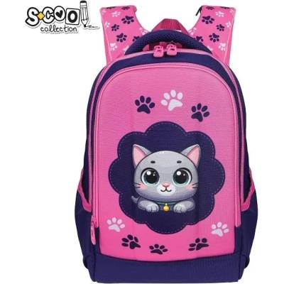 S-Cool Ученическа, ергономична раница scool think pink 3d eva