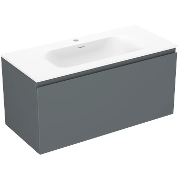 Mexen Orio шкаф за баня 100 см с мивка Vela, 1 чекмедже, графит мат/бял мат (91A10-10047-1-BF66-W23M01)