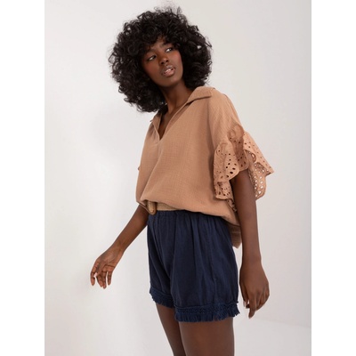 Italy Moda plátěné šortky dhj-sn-5536.34x-dark blue Tmavě modré
