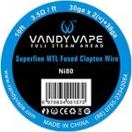 Vandy Vape Superfine MTL Fused Clapton Vape Wires Ni80
