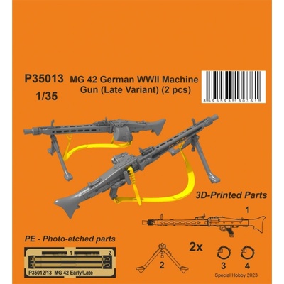 Special Hobby MG 42 German WWII Machine Gun Late Variant 1:35