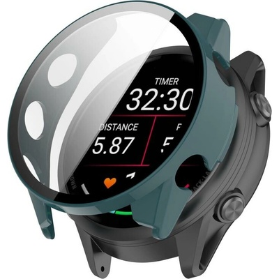 VSETKONAMOBIL 147748 PC FULL COVER Plastový kryt so sklom pre Garmin Forerunner 70 / Forerunner 170 / Forerunner 170 Music zelený