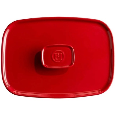 Emile Henry 35 х 22 см червен керамичен правоъгълен капак за тави emile henry